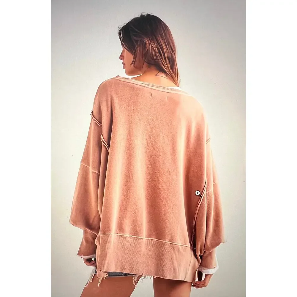 Free People graphic camden sweatshirt - Oversized XS (B20405) - Picture 3 of 10